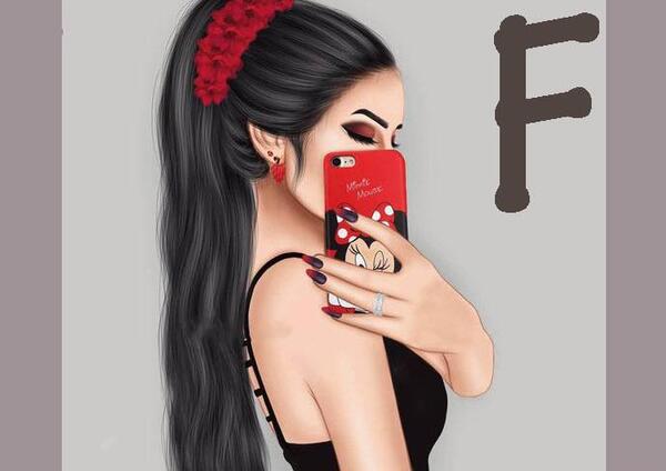 عکس دخترونه با حرف f