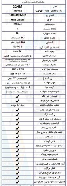 عکس وانت دوکابین امیکو