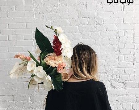 عکس گل با یک دختر