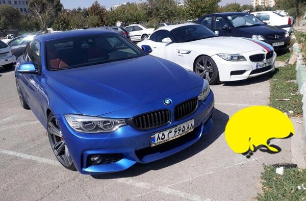 عکس بی ام و آبی کاربنی