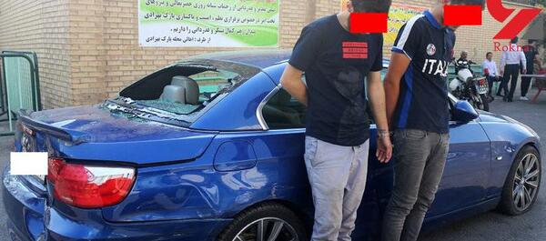 عکس ماشین بی ام و پلیس
