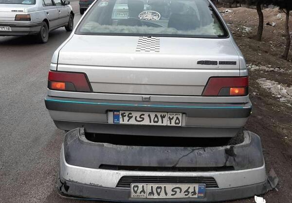 عکس پژو در تصادف