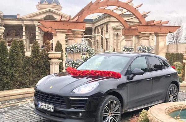 عکس ماشین عروس پورشه