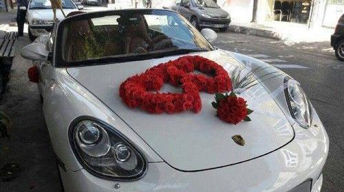 عکس ماشین عروس پورشه