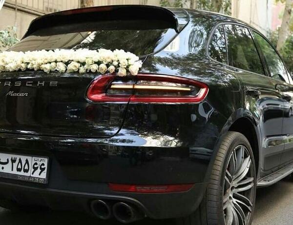 عکس ماشین عروس پورشه