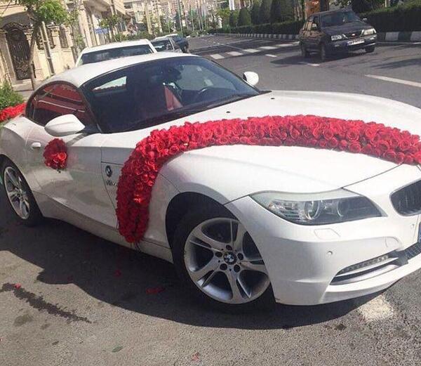 عکس ماشین عروس پورشه
