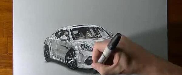 عکس نقاشی پورشه