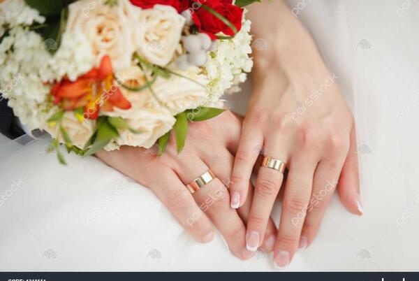 عکس دست داماد و عروس