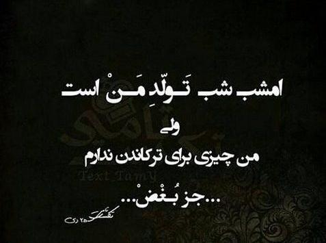 عکس نوشته فردا شب تولدمه