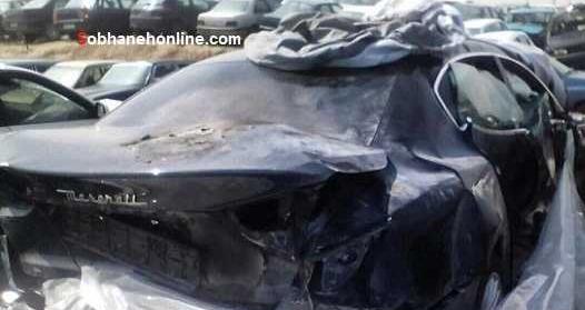 عکس مازاراتی تصادف کرده