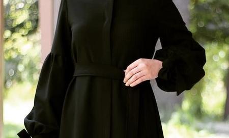 عکس مانتو مشکی ساده