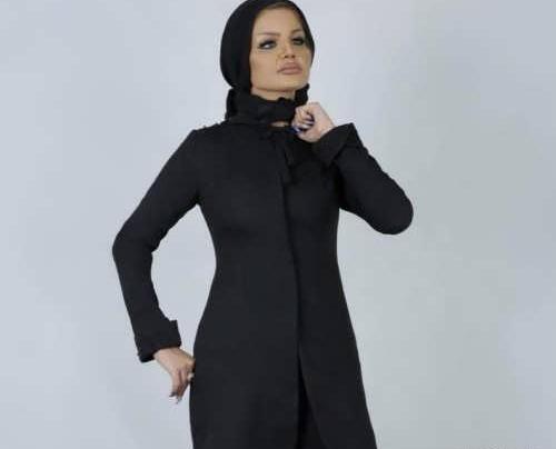 عکس مانتوی مشکی ساده