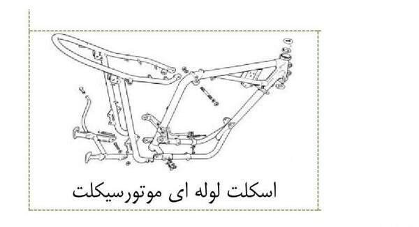 عکس اسکلت روی موتور