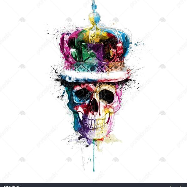 عکس اسکلت رنگی برای پروفایل