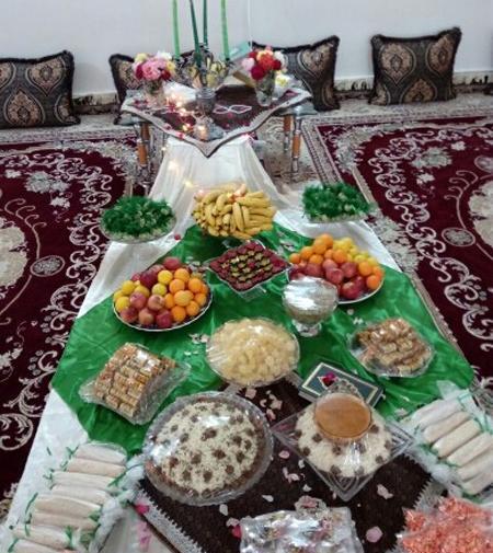 عکس سفره حضرت ابوالفضل خونه علی دایی