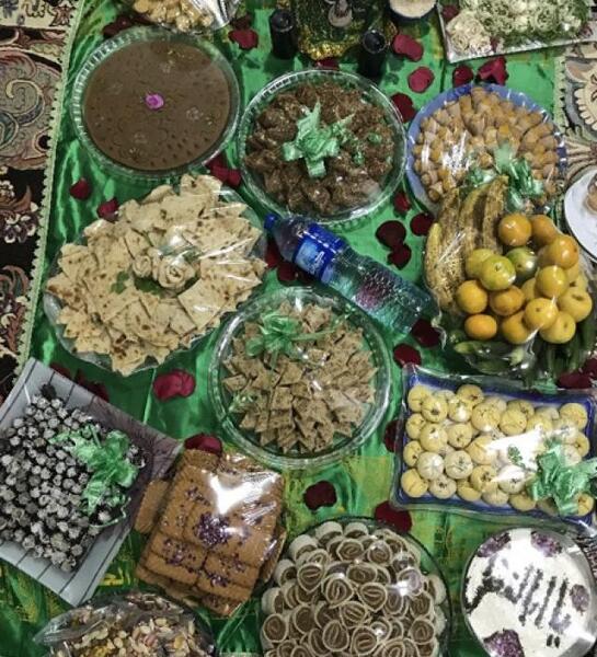 عکس سفره حضرت ابوالفضل خونه علی دایی