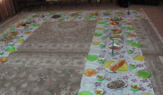 عکس سفره حضرت ابوالفضل خانه علی دایی