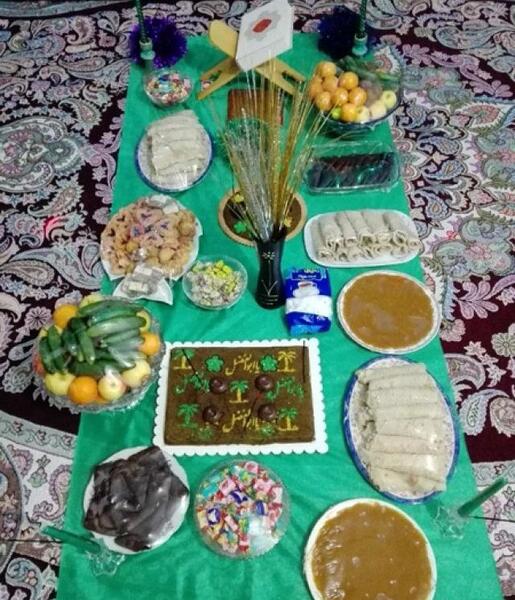 عکس سفره حضرت ابوالفضل خانه علی دایی