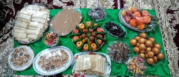 عکس سفره حضرت ابوالفضل خانه علی دایی