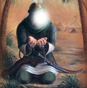 عکس حضرت عباس روی اب