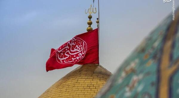 عکس پرچم گنبد حضرت ابوالفضل
