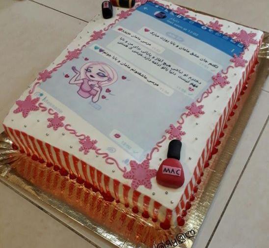 عکس کیک تولد دخترانه چهارگوش