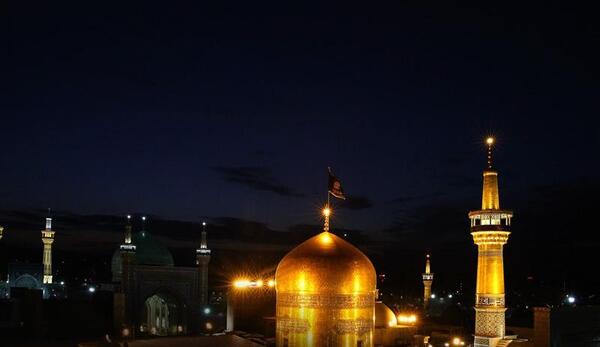 عکس باران حرم امام رضا