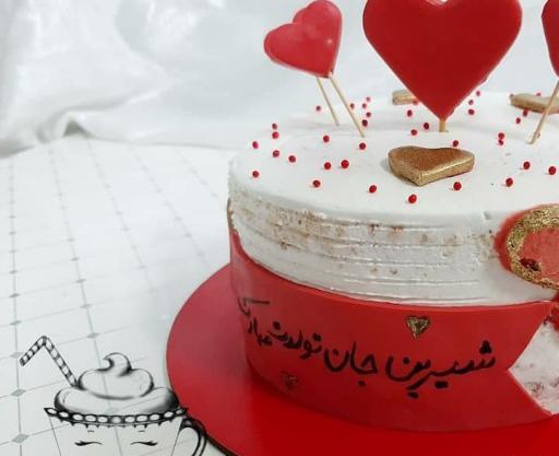 عکس مینی کیک قرمز
