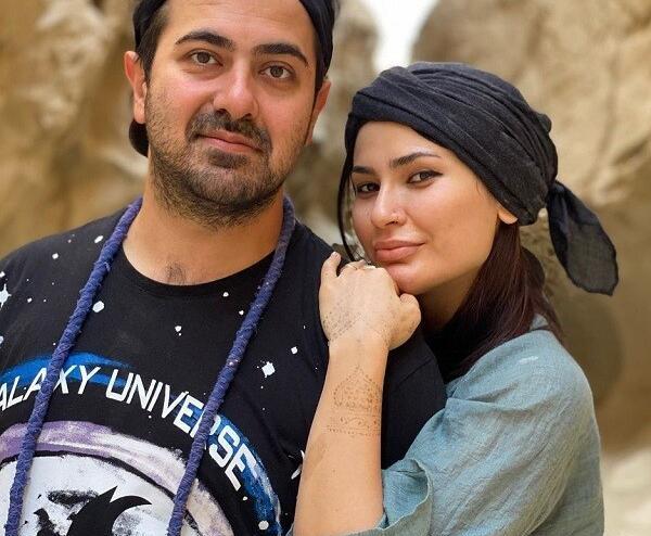 عکس شیوا طاهری با همسرش