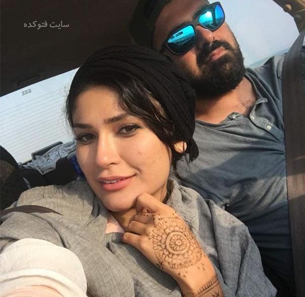 عکس شیوا طاهری با همسرش