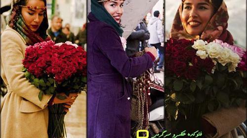 عکس زیباترین دختر گل فروش