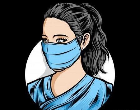 عکس دخترانه فانتزی با ماسک