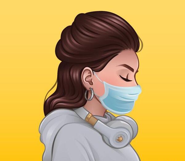عکس دخترانه فانتزی با ماسک