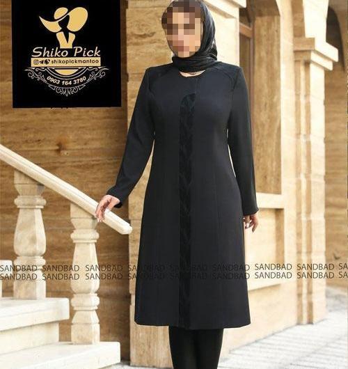 عکس مدل مانتو جدید مشکی مجلسی