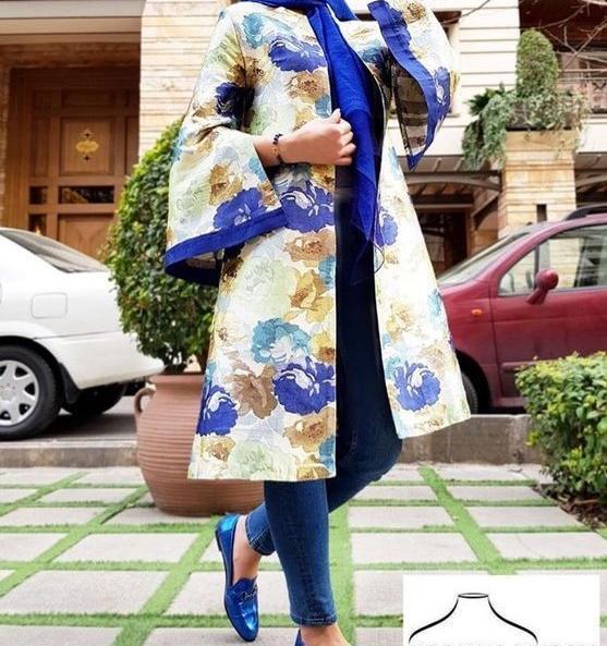 عکس مانتو جلو باز کوتاه دخترانه شیک