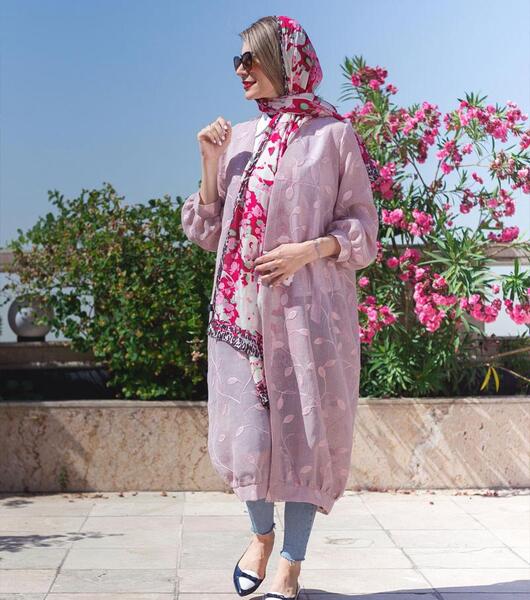 عکس مدل مانتو جلو باز توری