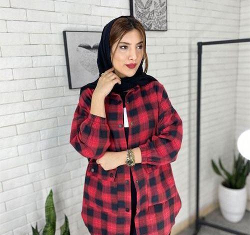عکس مانتو جلو باز چهارخونه
