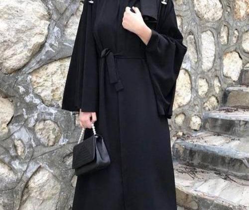 عکس مانتو جلو باز دخترانه مشکی