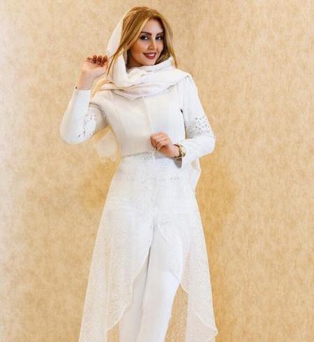 عکس مانتو جلو باز سفید