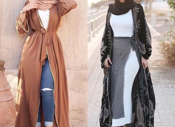 عکس مدل مانتو عبایی جلو باز
