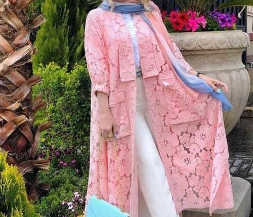 عکس مانتو دخترانه گیپور