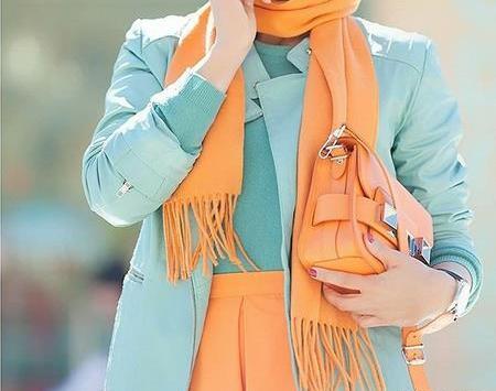 عکس مانتو دخترانه نارنجی