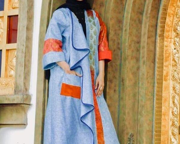 عکس مانتو دخترانه نارنجی