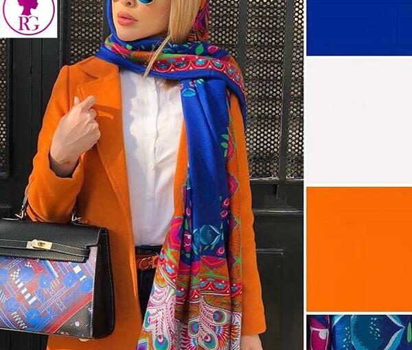 عکس مانتو دخترانه نارنجی