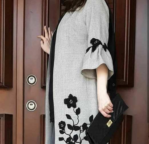 عکس مانتو اسپرت خاکستری