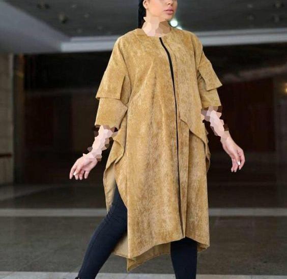 عکس مانتو مخمل اسپرت