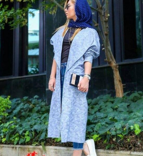 عکس مدل مانتو جدید دخترانه جلو باز بلند