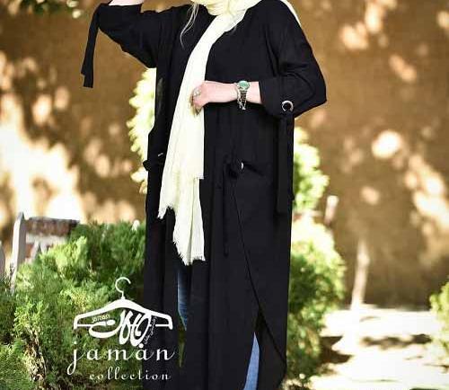 عکس مانتو بلند با شلوار لی