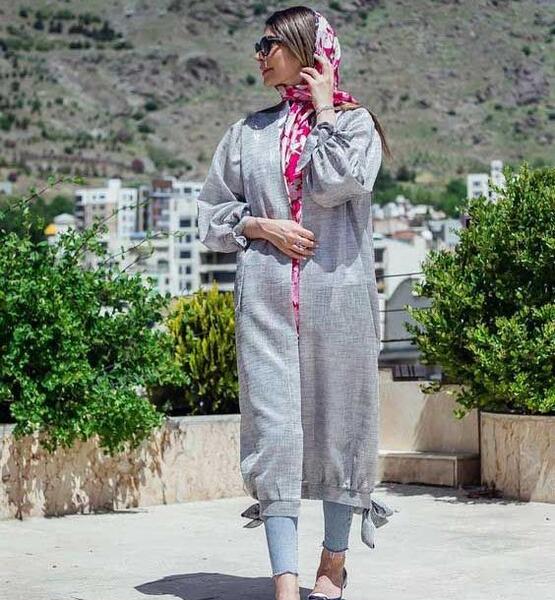 عکس مانتو بلند نخی