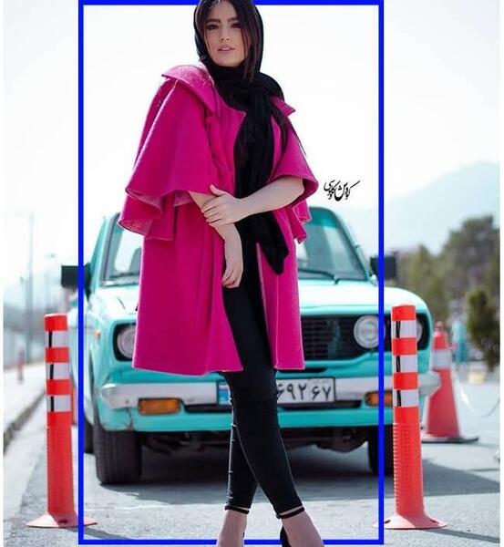 عکس مدل مانتو قرمز کوتاه